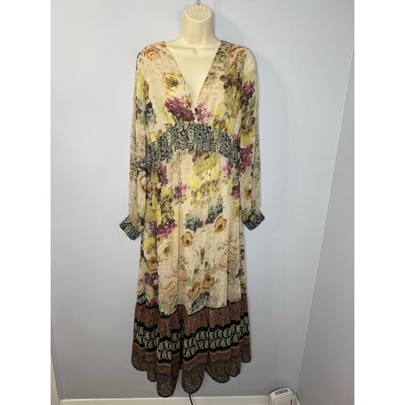 Sundance Boho Adair Floral Maxi Dress Cottage core Festival Concert Women's 6 - Picture 13 of 13